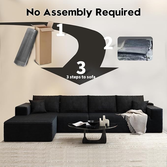 135.4" Cloud Modular Sectional Sofa Couch - Image 4