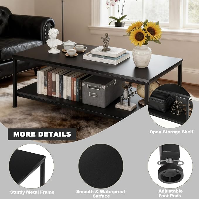 ZenStyle Industrial Coffee Table - Image 4