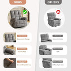 Swivel Rocker Recliner with Massage and Heat, Oversized Rocker Recliner with - Image 7