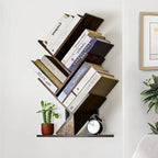 5 Tier Tree Bookshelf Floating Book Shelves by BESHIGH