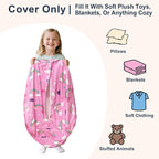 Lukeight Unicorns Stuffed Animals Storage Bean Bag Chair Cover - Image 3