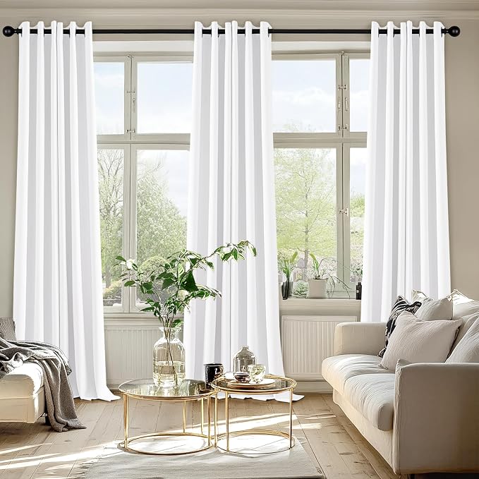 MIULEE Blackout Curtains for Bedroom 2 Panels 40 x 90 Inch Long Pure White | - Image 6