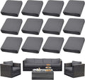 12PCS Patio Cushion Covers, Patio Furniture Couch Seat Slipcovers | Washable by SUKAIKEQA