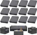 12PCS Patio Cushion Covers, Patio Furniture Couch Seat Slipcovers | Washable by SUKAIKEQA