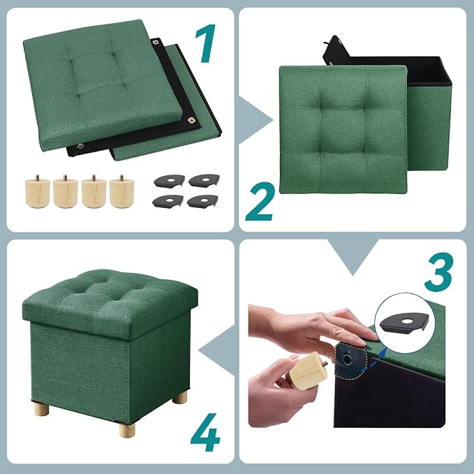 BRIAN & DANY Ottoman with Storage, Small Storage Ottoman - Image 3