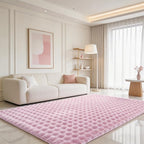 Pink Rabbit Plush Rug 5'x7', Fluffy Shaggy Area Rug by CHOVY