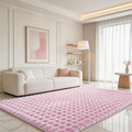 Pink Rabbit Plush Rug 5'x8', Fluffy Shaggy Area Rug by CHOVY