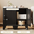 ALBAD Metal Nightstand with Lockable Cabinet, Compact Mini Locker Bedside Table - Image 5
