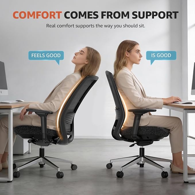 ErgoSift M2 Ergonomic Office Chair High Back Mesh Computer Desk Chair - Image 7