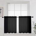 Short Sheer Curtains 24 Inches Long 2 Panels by OWENIE