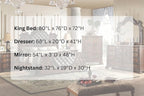 First of a Kind Santa Monica Traditional 4 Piece King Bedroom Set - Image 6