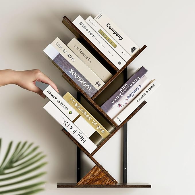 5 Tier Tree Bookshelf Floating Book Shelves - Image 9