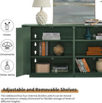 LKTART 64" Buffet Cabinet with Storage, Modern Fluted Accent Sideboard Media - Image 6