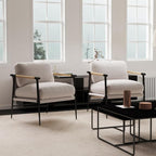 Ya-Home Mid-Century Accent Chair Set of 2, Soft Armchair Chenille Fabric Lounge by Ya-Home