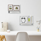 PHOENANCEE Square Floating Shelves, Framed Wall Shelf Decorative Set of 4 - Image 4