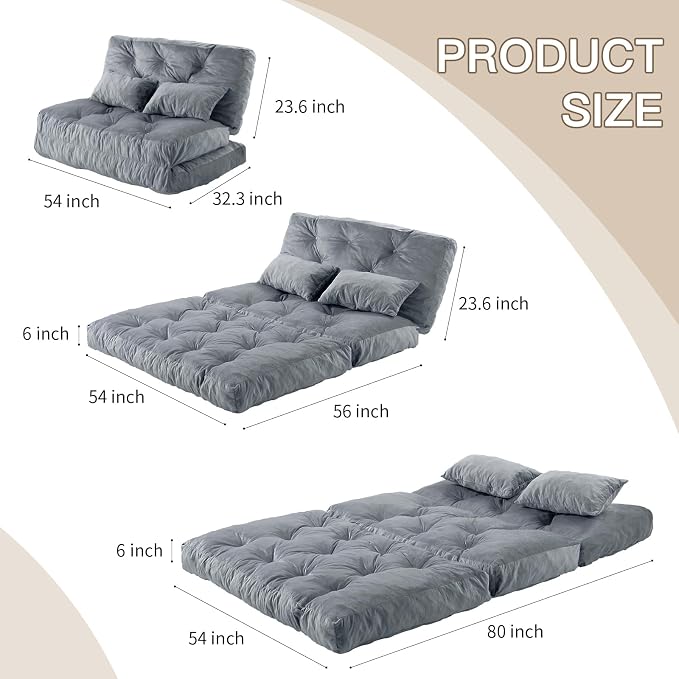 Folding Sofa Bed, Convertible Sleeper Chair - Image 2