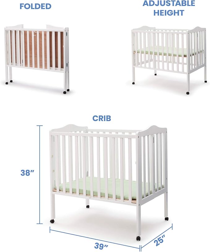 Delta Children Folding Portable Mini Baby Crib - Image 5