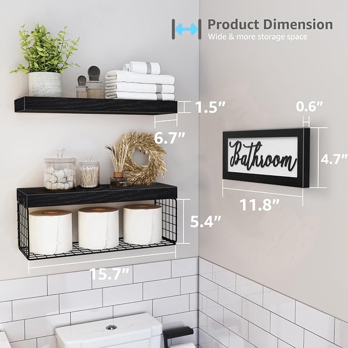 QEEIG ‎Bathroom Shelves Over Toilet - Image 3