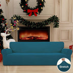 Easy-Going Stretch 4 Seater Oversized Sofa Couch Cover Peacock Blue | 1-Piece - Image 2