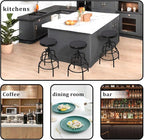 LOKKHAN 4-Pack Industrial Bar Stools, Heavy-Duty Black Metal Frame - Image 6