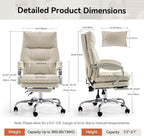 LEAGOO Office Chair with Foot Rest, Ergonomic Executive Office Chair with Arms - Image 3