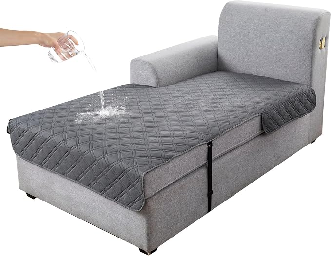 Genina L Shape Couch Cover, Sectional Couch Chaise Covers, Waterproof Washable by Genina