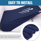 Smiry Waterproof Couch Cushion Covers, Stretch Jacquard Thick Sofa Cushion - Image 4
