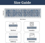 Yamaziot 2x6 Washable Hallway Runner Rug Non Slip Floral Carpet, Stain Resistant - Image 2