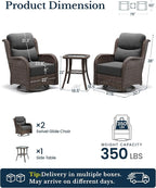 HILLGA 3-Piece Luxury Patio Furniture Set - Image 2