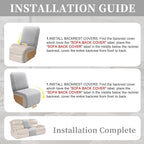 100% Waterproof Sectional Recliner Couch Covers - Image 7