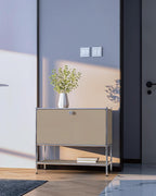 Metal Sidetable with Flap Door, 27.5" Height - Image 7