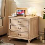 Joaxswe 24" Wide Farmhouse Night Stand, Large End Table by Joaxswe