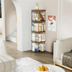 ALLSTAND Rotating Bookshelf, 4 Tier Spinning Bookshelf Tower, 360° Display - Image 6