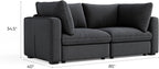 LINSY HOME Modern 2-Seater Sofa, Customizable Living Room Furniture - Image 2
