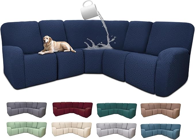 100% Waterproof Sectional Recliner Couch Covers by ROFASVCO