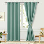 Blackout Curtains for Bedroom, Sage Green, 52 x 84 Inch, 2 Panels | Thermal by Hiasan