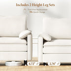 Vesgantti 108" Modular Sectional Sofa, Comfy Cloud Couch - Image 4