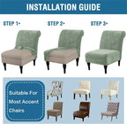 H.VERSAILTEX Armless Accent Chair Covers Thick Velvet Armless Chair Slipcovers - Image 7