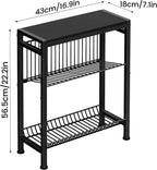 Narrow Side Table for Small Space, 3-Tier End Table - Image 3