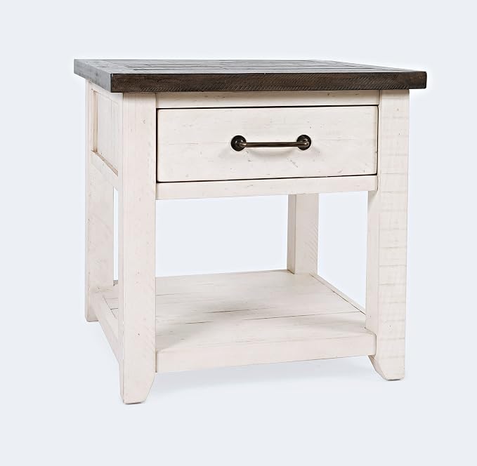 Jofran Madison County Harris End Table, Vintage White - Image 11