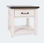 Jofran Madison County Harris End Table, Vintage White - Image 11