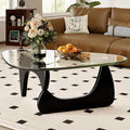 Modern Glass Coffee Table, 44.9"×32.3"×15.8" Triangle Center Table by PRITIY