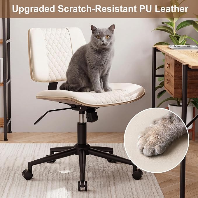 Modern Armless Office Chair - Image 3
