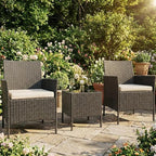 3PCS Outdoor Patio Bistro Set, PE Rattan Wicker Armchairs - Image 6