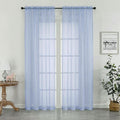 Sheer Curtains 84 inches Long 2 Panels Set by OWENIE