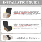100% Waterproof Sectional Recliner Couch Covers - Image 7