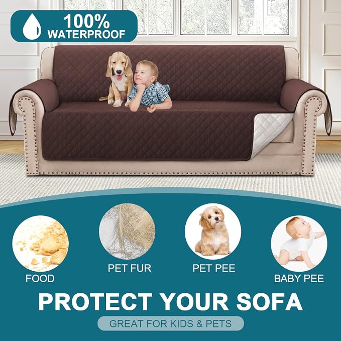 Turquoize 100% Waterproof Couch Cover Sofa Covers Washable Couch Covers - Image 2