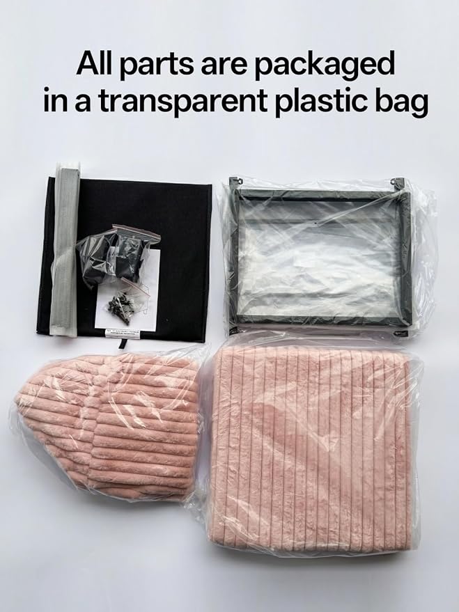 ABHENG 17.7 inches Faux Fur Ottomans Cube - Image 7