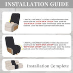 100% Waterproof Sectional Recliner Couch Covers - Image 7