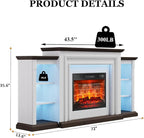 72" LED Lights Electric Fireplace - Image 2